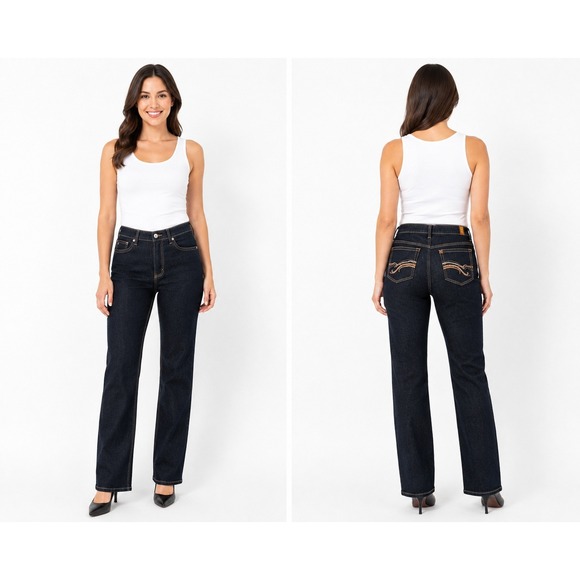 Wrangler Denim - Find Your  Aura Jeans Womens 18 Instantly Slimming Jeans Dark Wash Straight